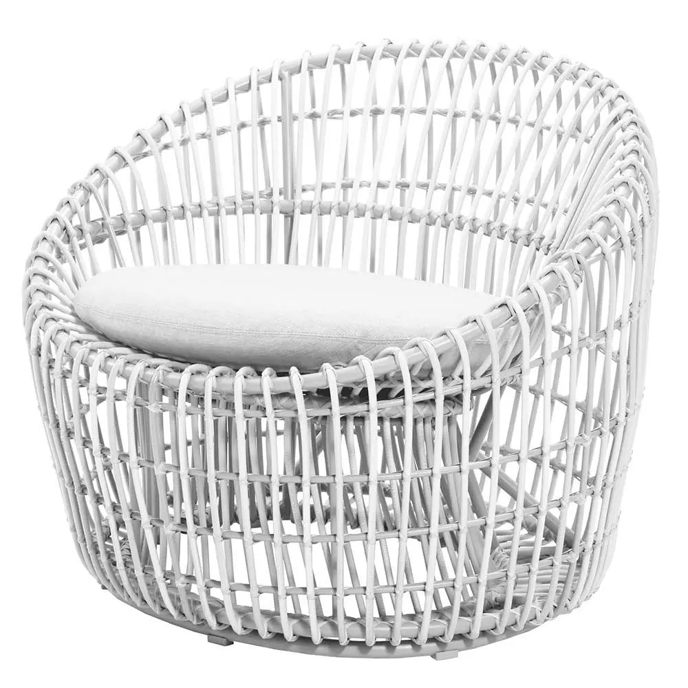 Nest Lenestol Hvit Inkl. Puter