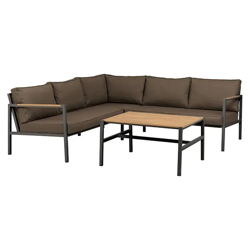 Cap hjørnesofa Liten Anthracite / Brown
