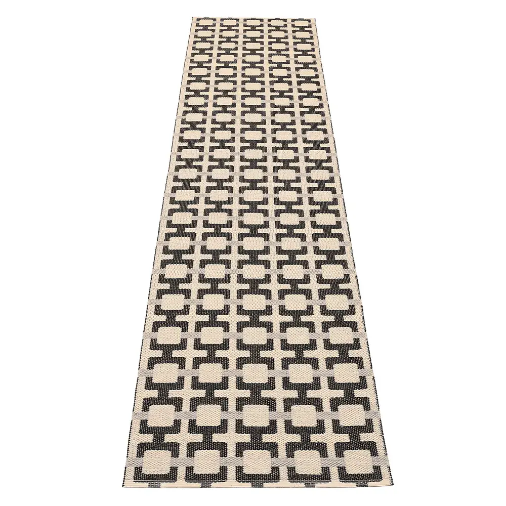 Tom teppe Black/Cream/Warm Grey 70 x 300 cm