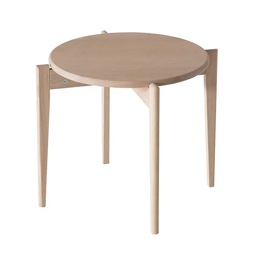 Tilia Sofabord Ø51 cm Hvitoljet eik