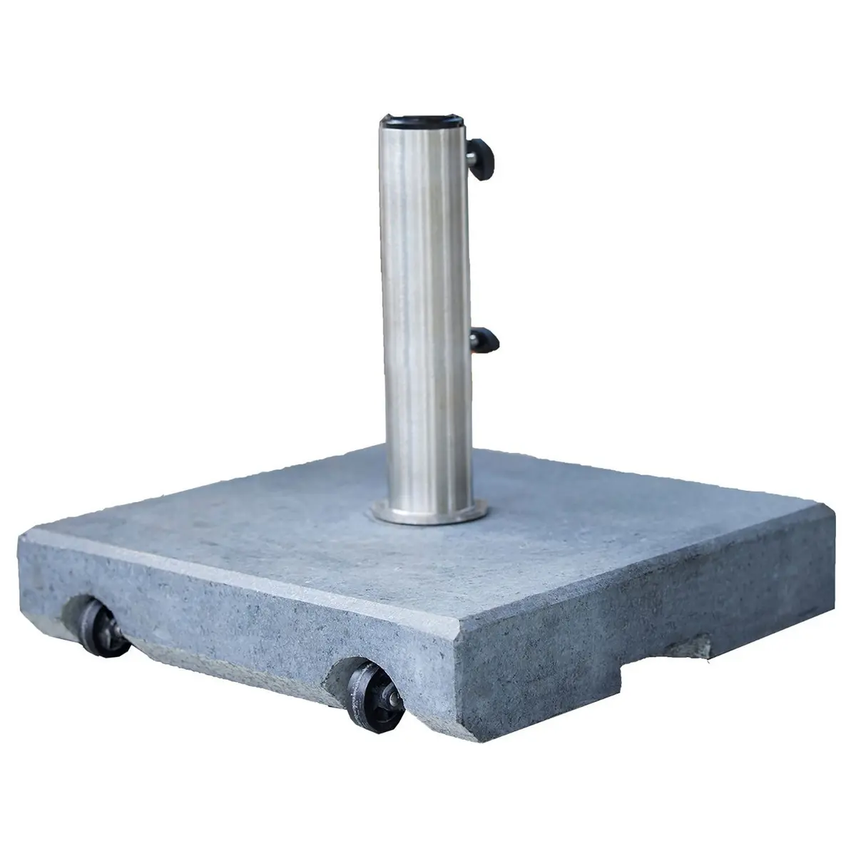 Parasollunderstell med hjul 50 kg granitt