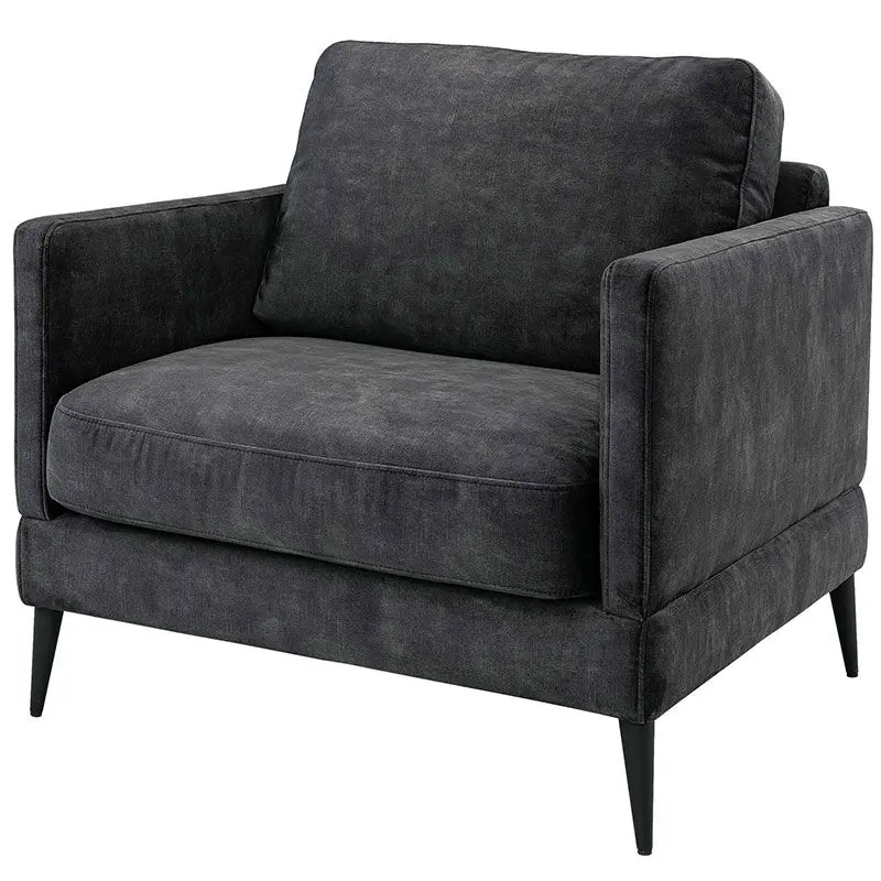 Andorra Lenestol Dark Grey Velvet