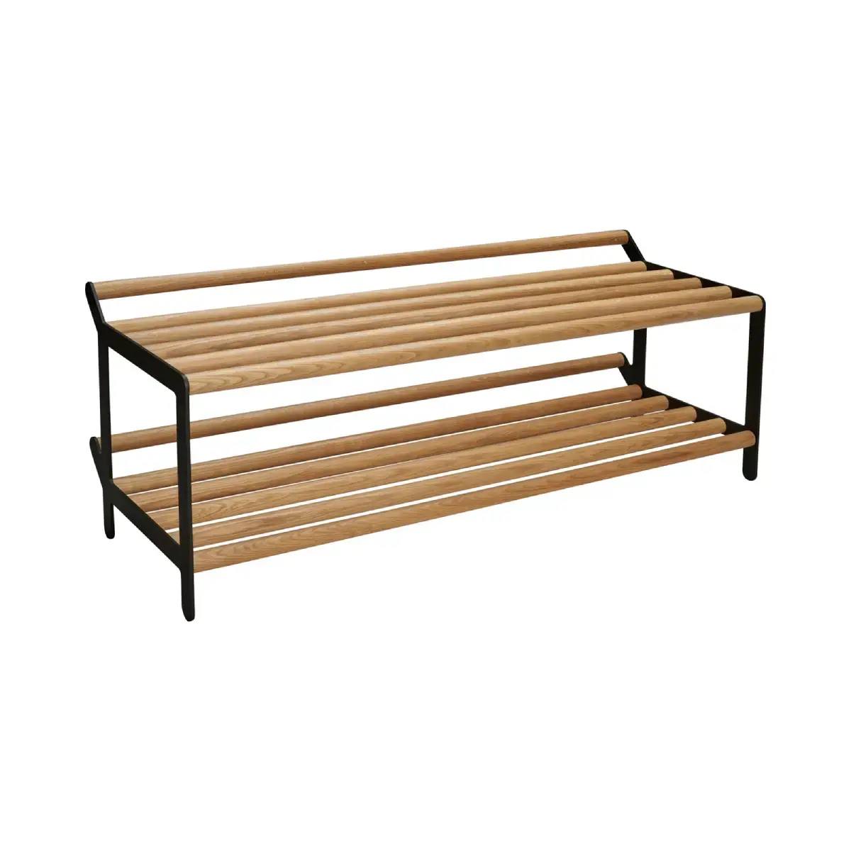 Tamburin Skohylle 100 cm Eik Sort