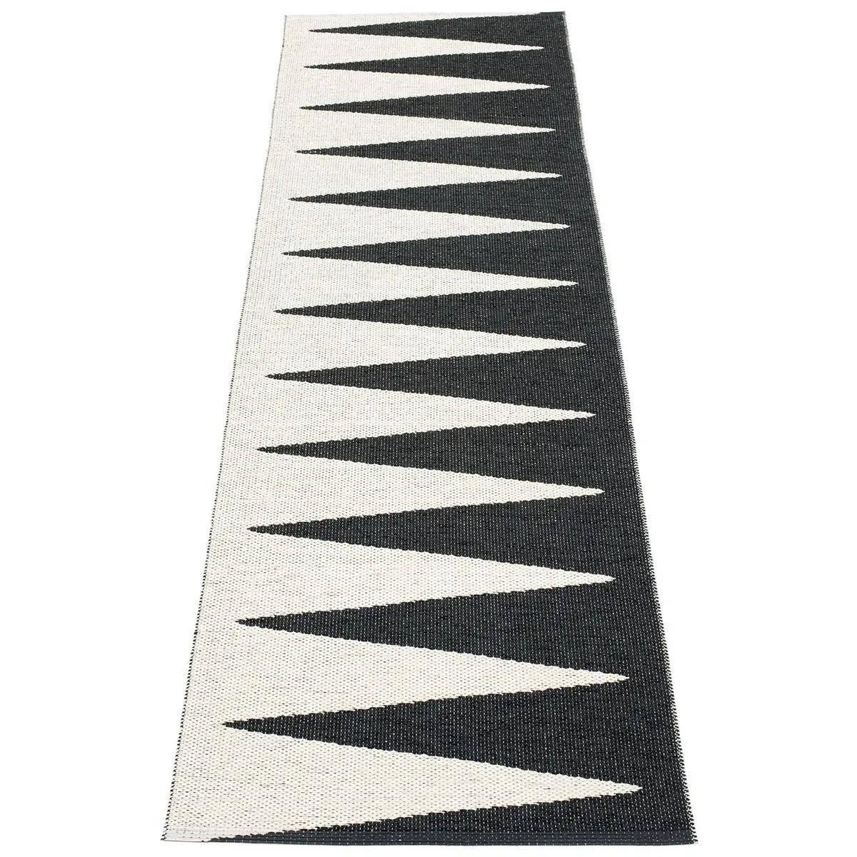 Vivi teppe 70x250 cm black / vanilla