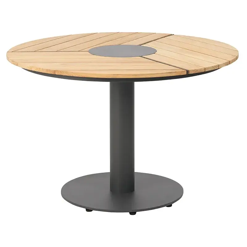 Peace Wood spisebord 110 cm antrasitt / teak
