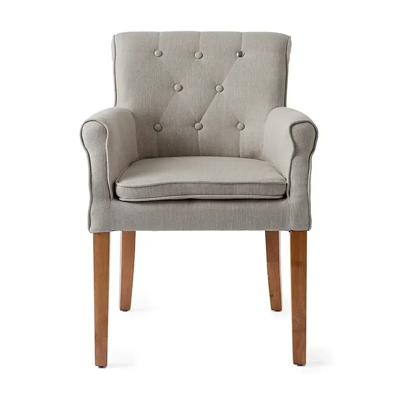 La Scala stol med armlener Linen flax