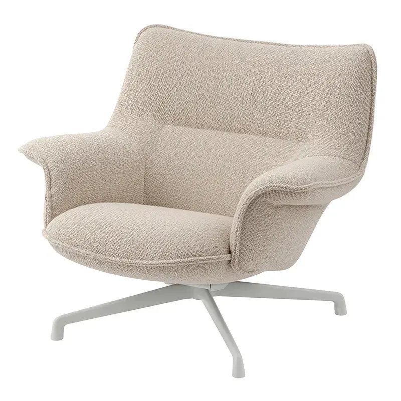 Doze Lounge Chair Low Back Swivel Base - Hearth 7 Grey