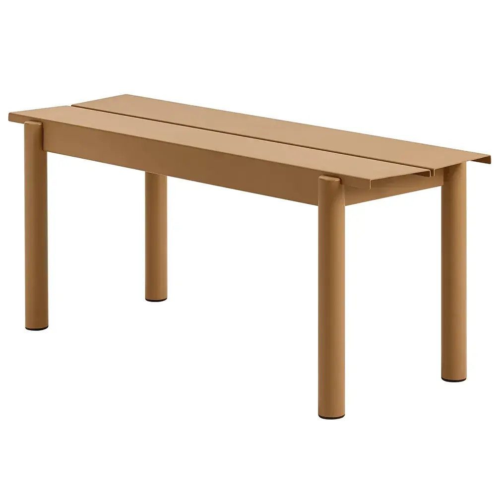 Linear Steel Benk 110x34 cm Burnt Orange
