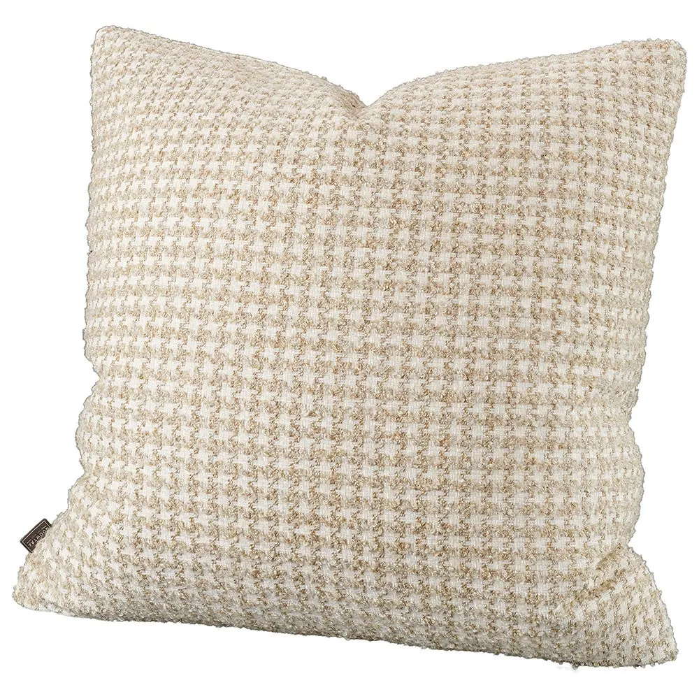DENTE rutete putetrekk - 50x50, beige
