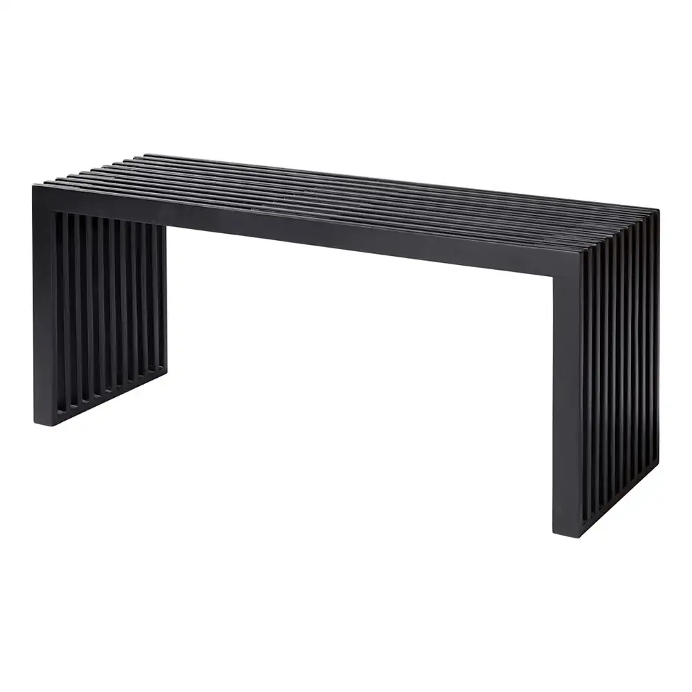 Rib benk 104 cm Svart