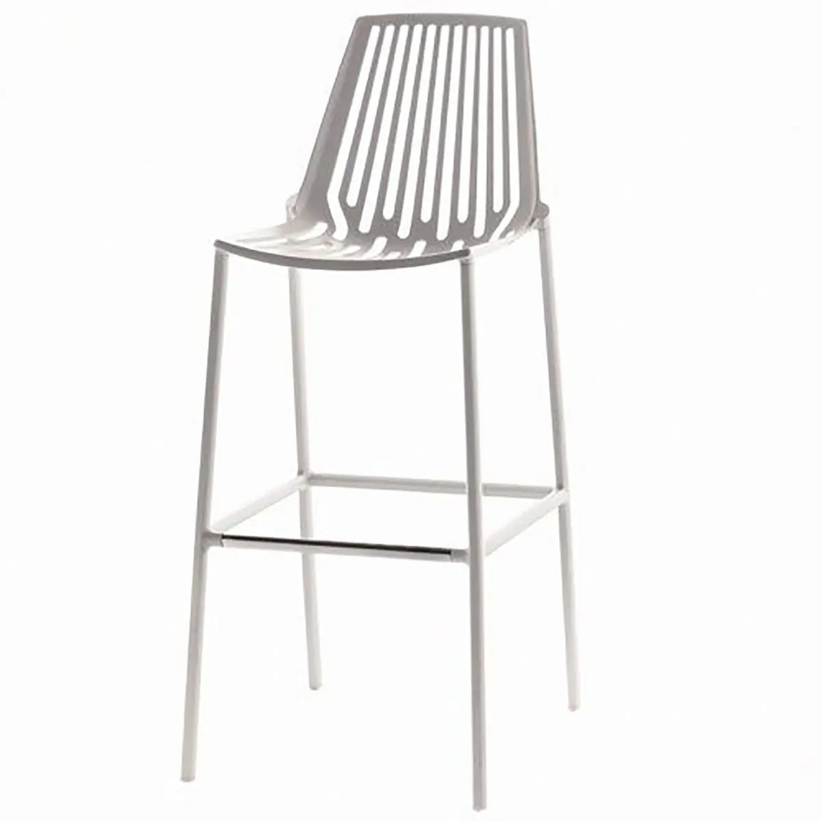 Rion barstol 78 cm med høy rygg Hvit Fast Design