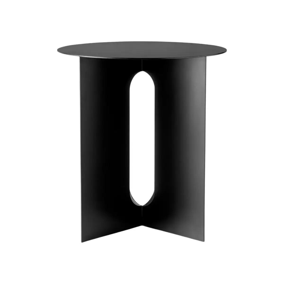 Androgyne Sidebord/understell Sort stål - Ø40 cm