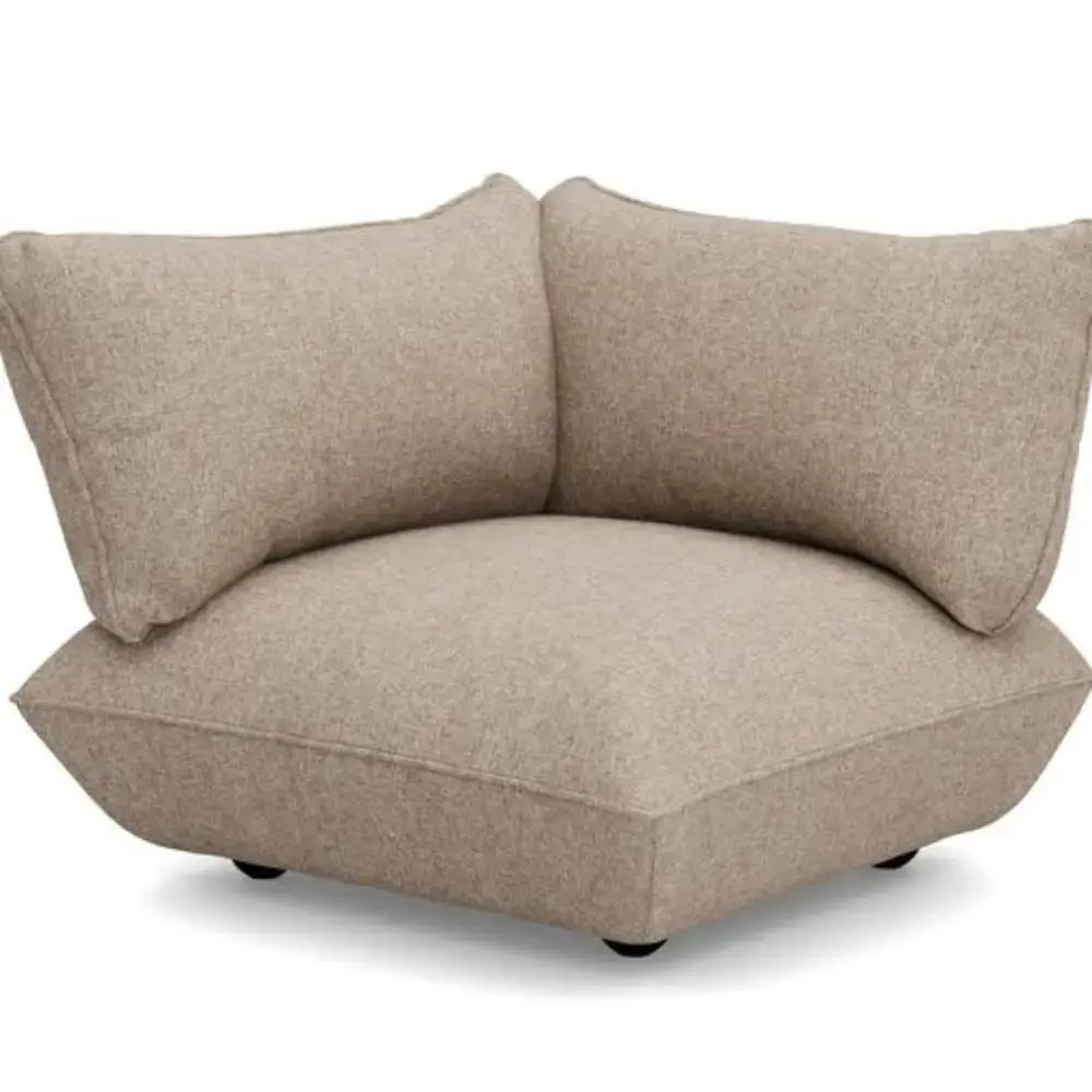 sumo sofa hjørneseksjon boucle recycled brown