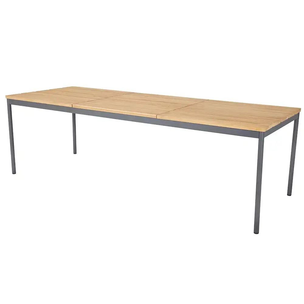 Nox spisebord 90 x 240 cm antrasitt/teak Brafab