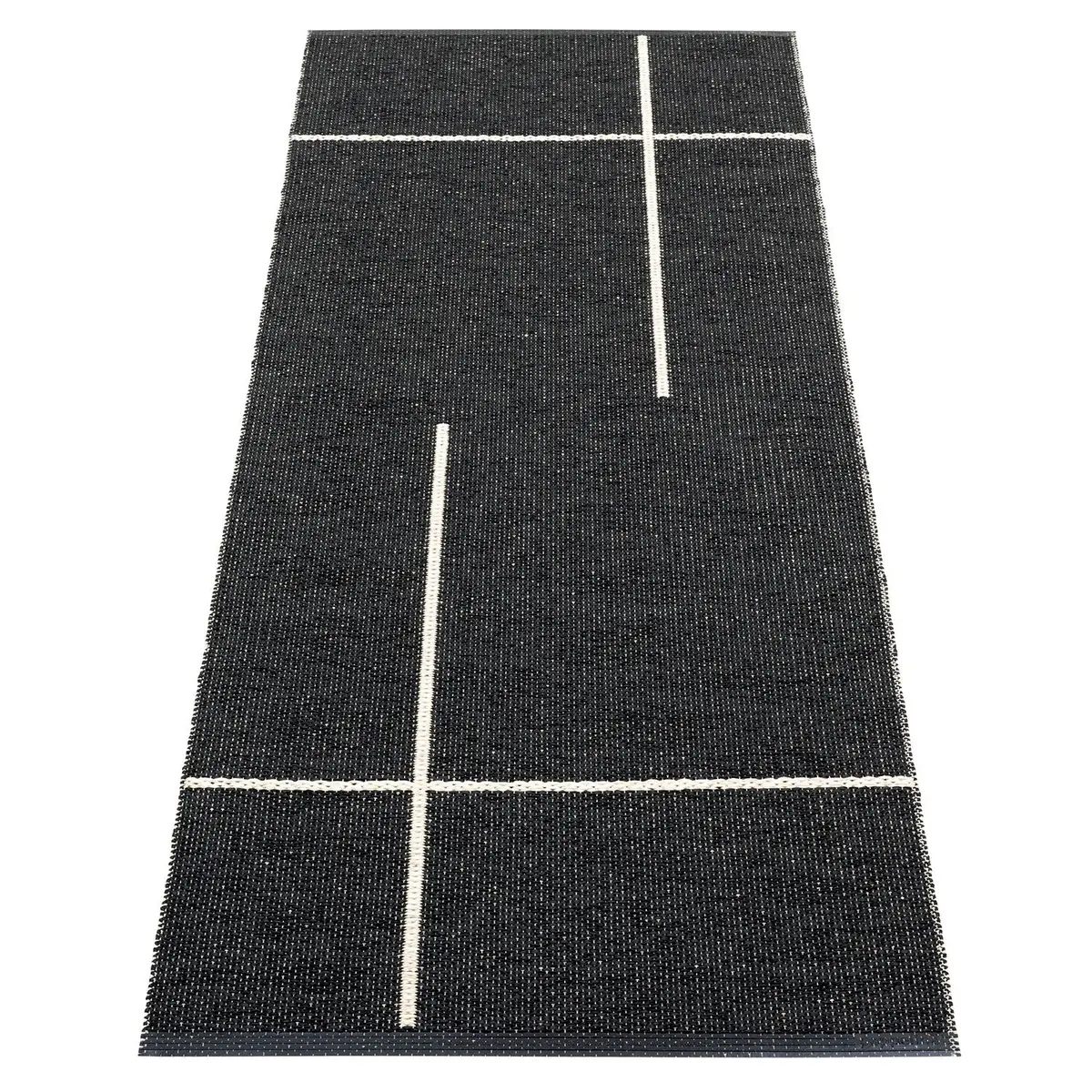 Fred matte 70x180 cm black / vanilla