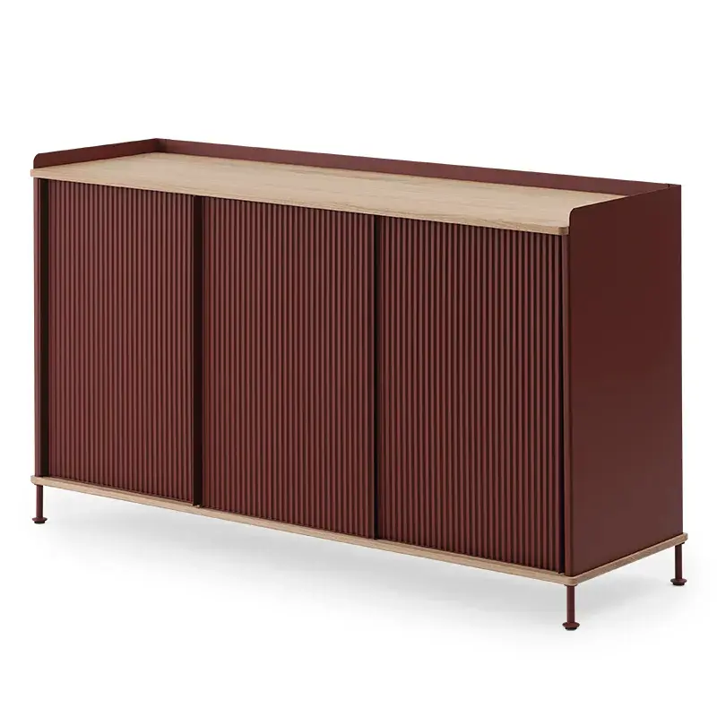 Enfold skjenk 148 x 45 cm - oiled oak Deep Red