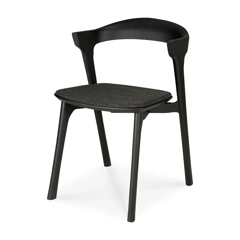 Bok Spisestol svart eik/soft black fabric
