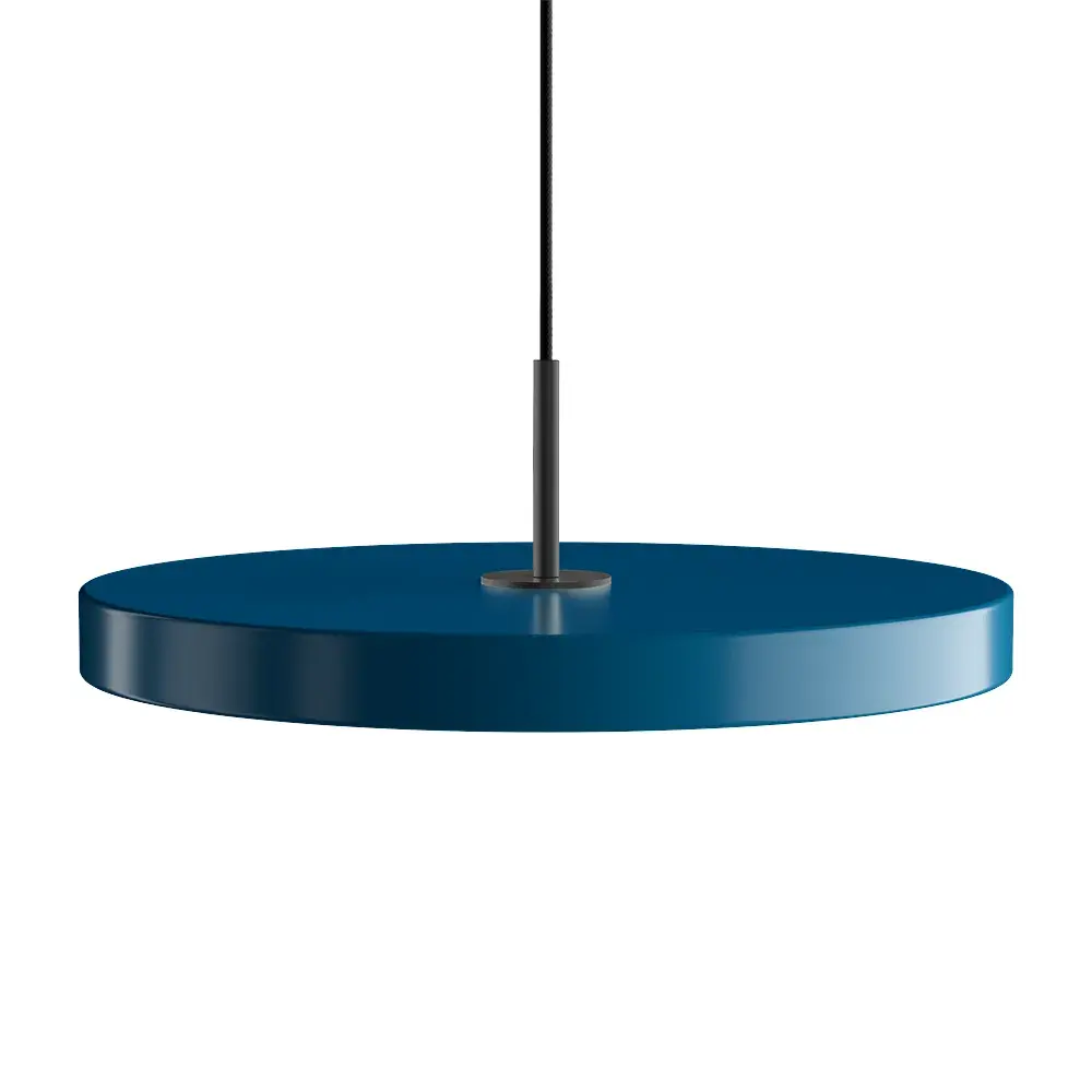 Asteria Medium Taklampe Ø43 cm Petrol Blue/Svart