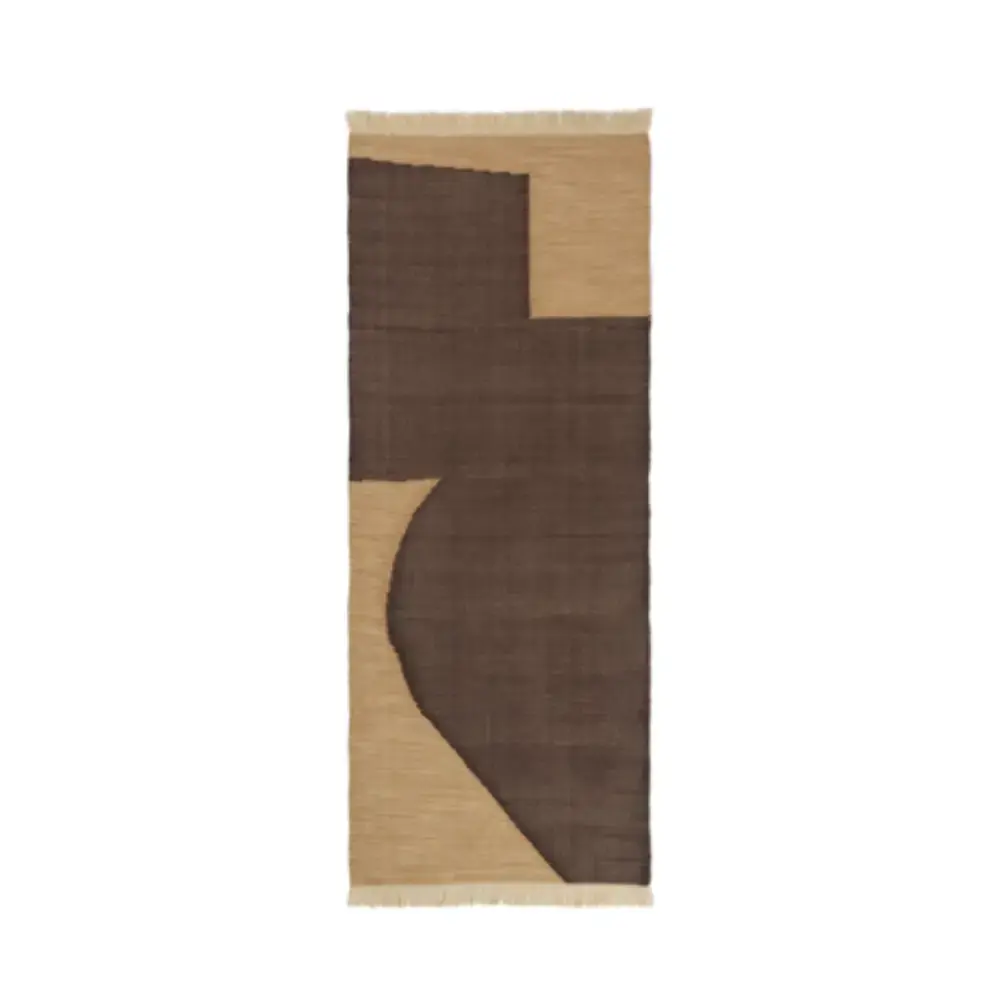 Forene Teppe 80x200 cm - Tan/Sjokolade