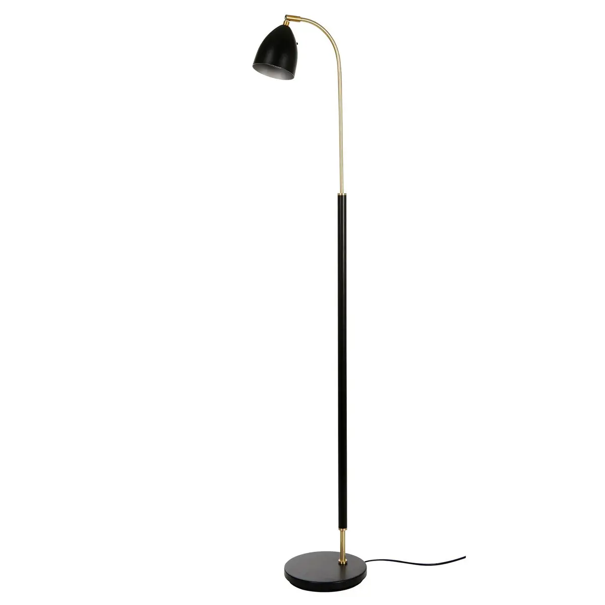 Deluxe gulvlampe svart/messing Mr16