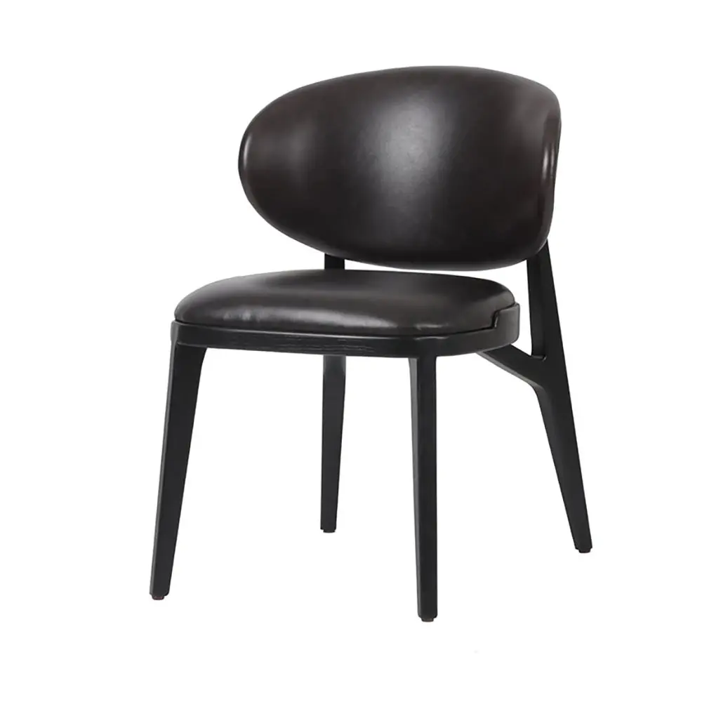 Prescott spisestol skinn svart