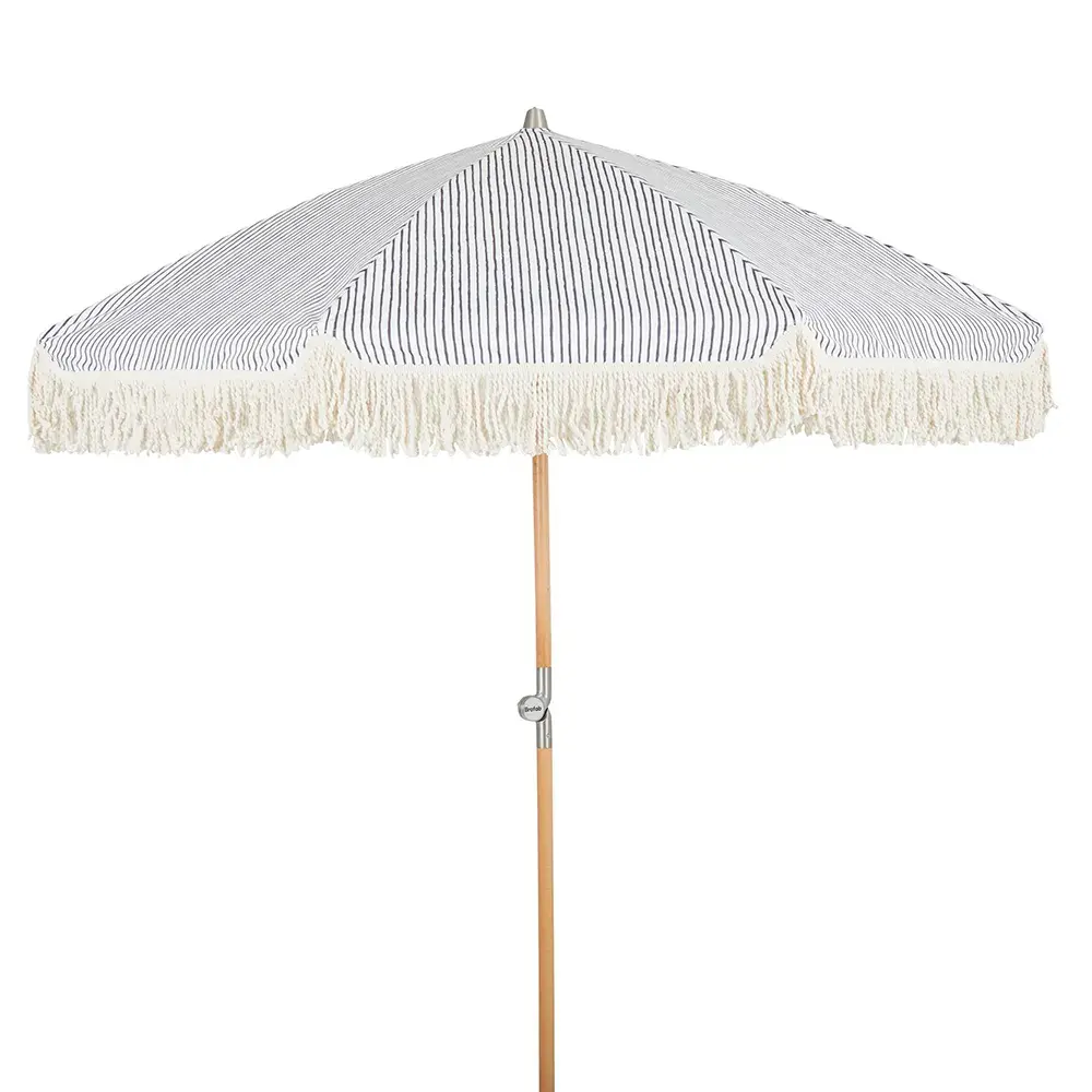 Gatsby parasoll Ø180 cm med grå striper