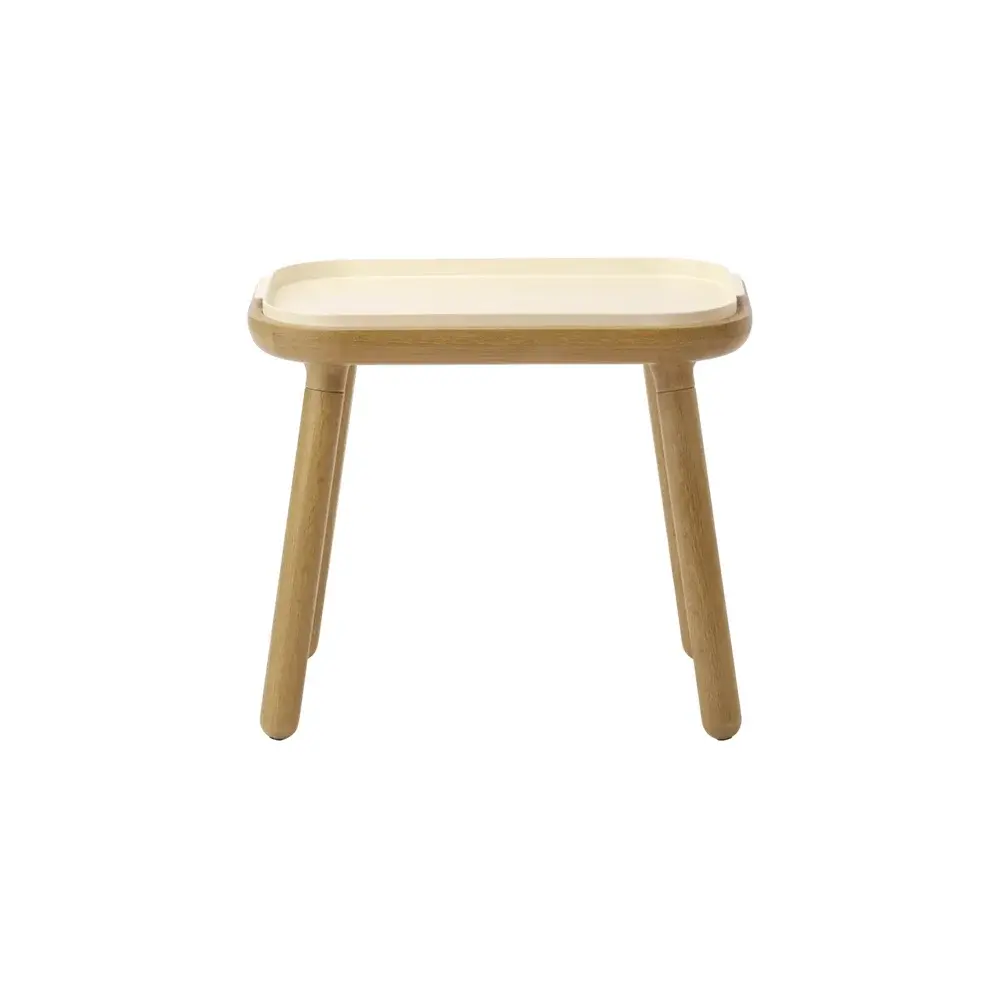 Paff Sidebord høy eik/Pearl White