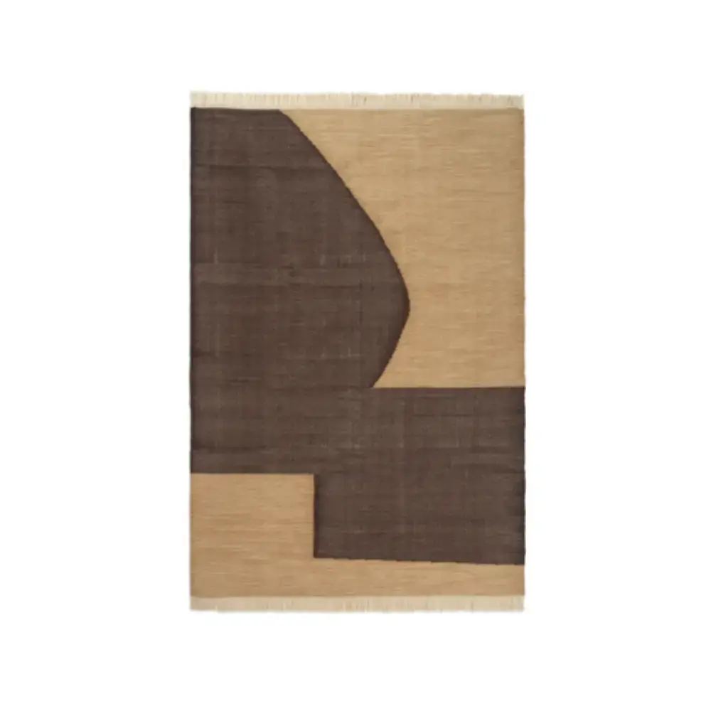 Forene teppe 140 x 200 cm – Tan/Chocolate