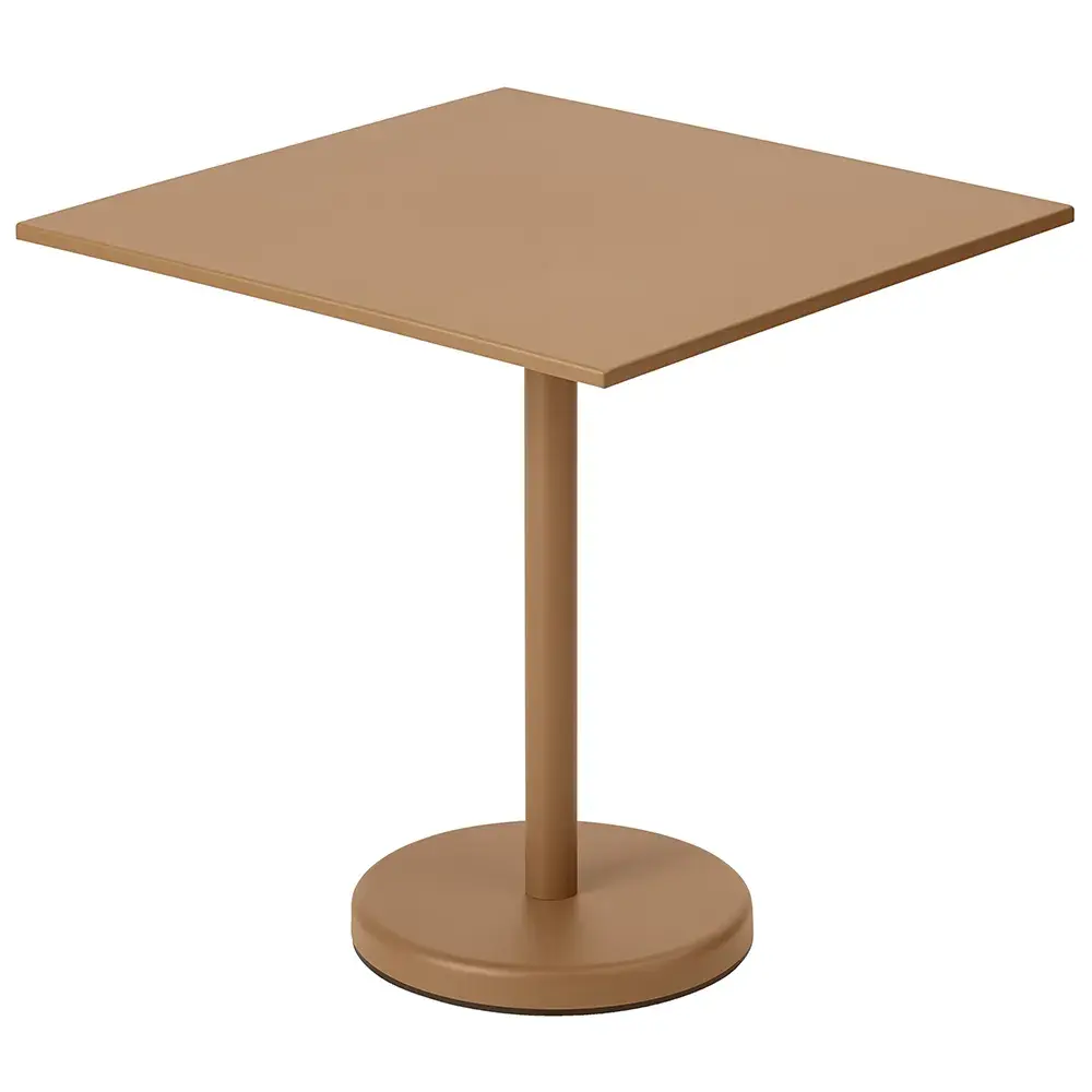 Linear Steel Bistrobord 70x70 cm Burnt Orange