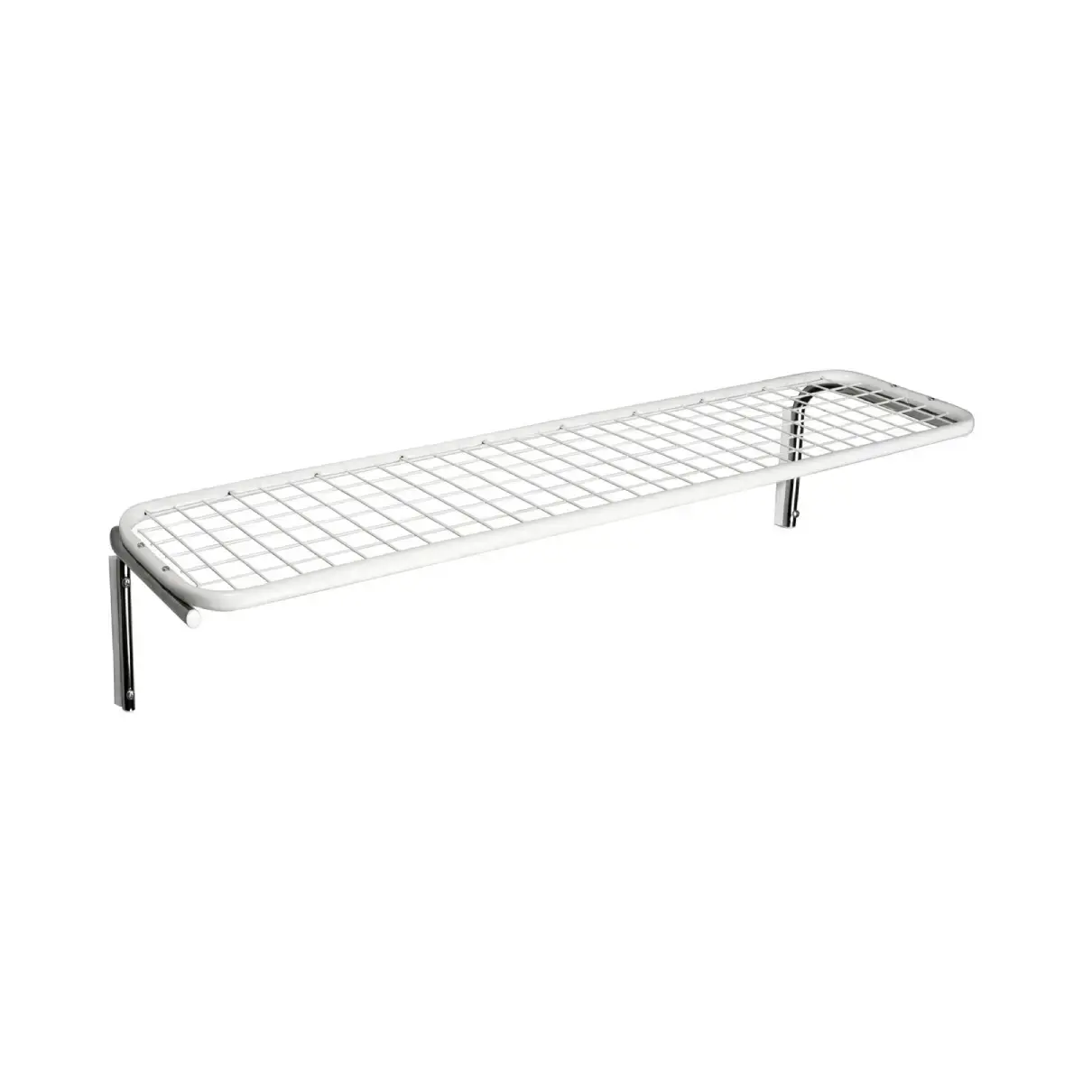 Classic Skohylle enkel 110 cm Hvit Krom