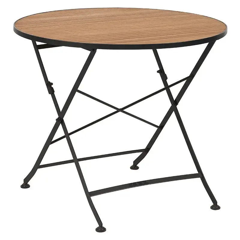 Brewer bord Ø 85 cm Svart / Teak