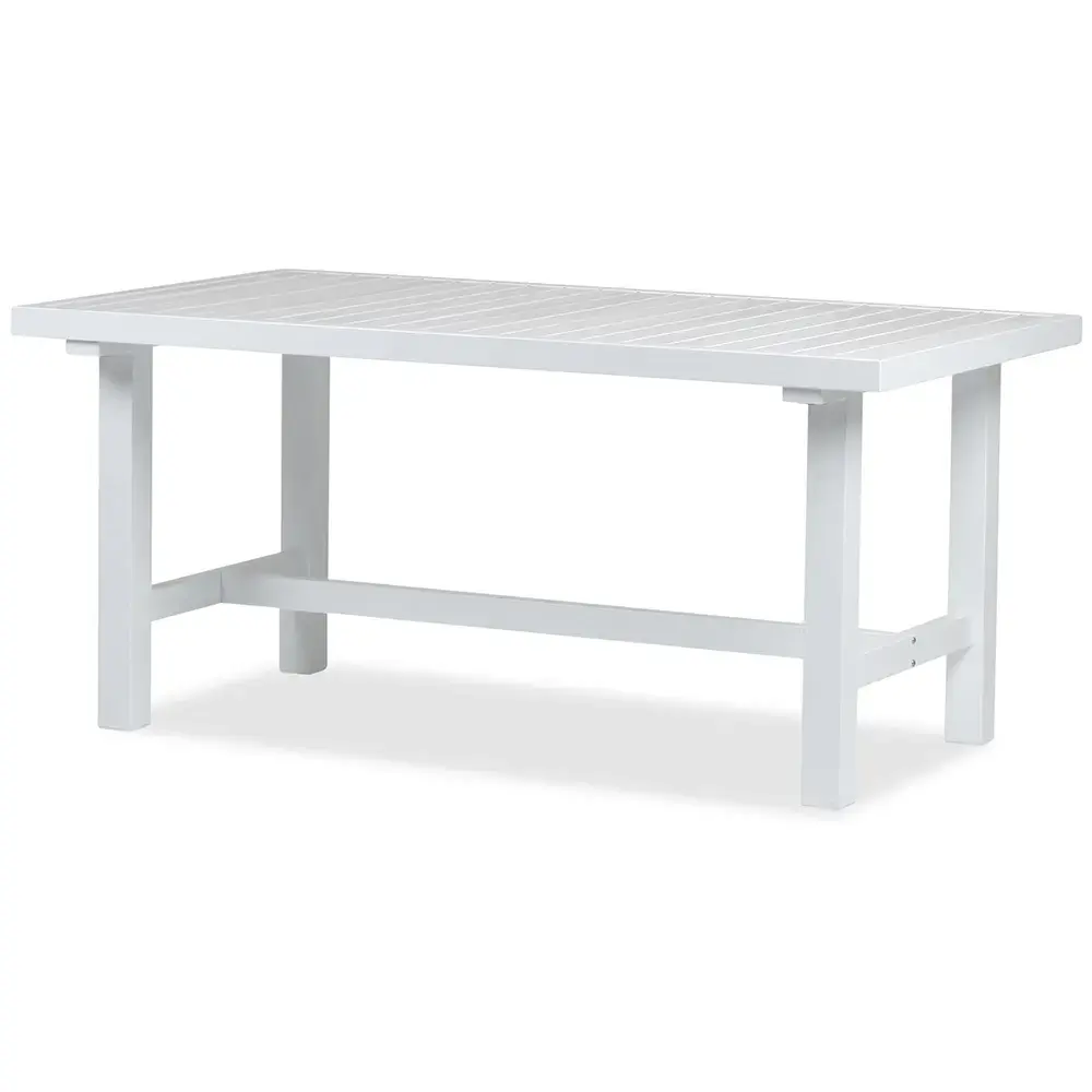 80x142cm H: 65.5cm bord aluminium hvid
