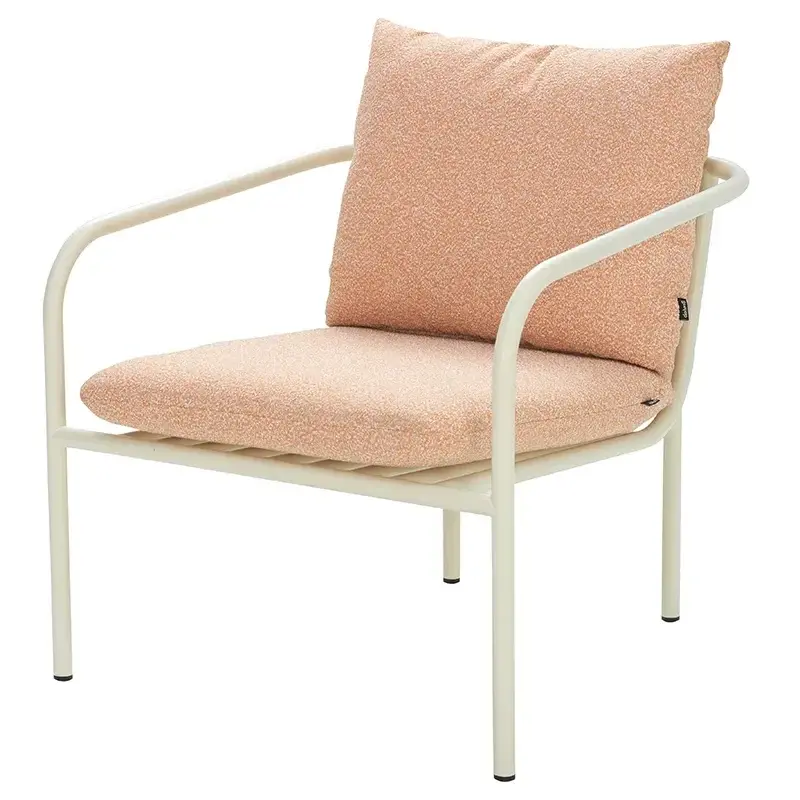 Bendt lenestol Pearl White/Teddy Orange