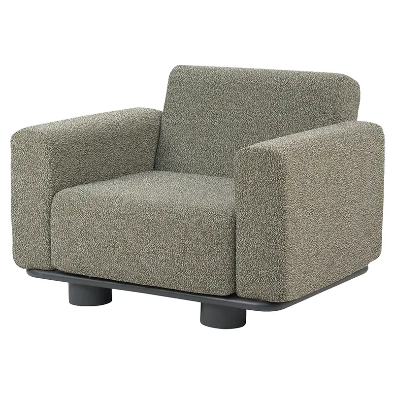 Bolster lenestol Antracit / Teddy Verde