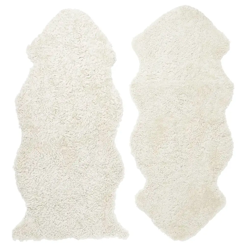 Curly fåreskinn 1,5 Beige Moonlight