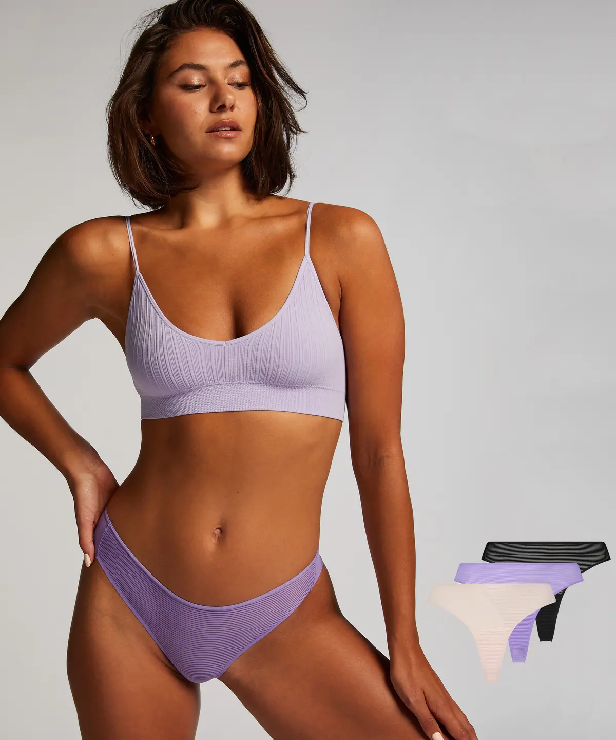3-pakning med tanga - Rosa