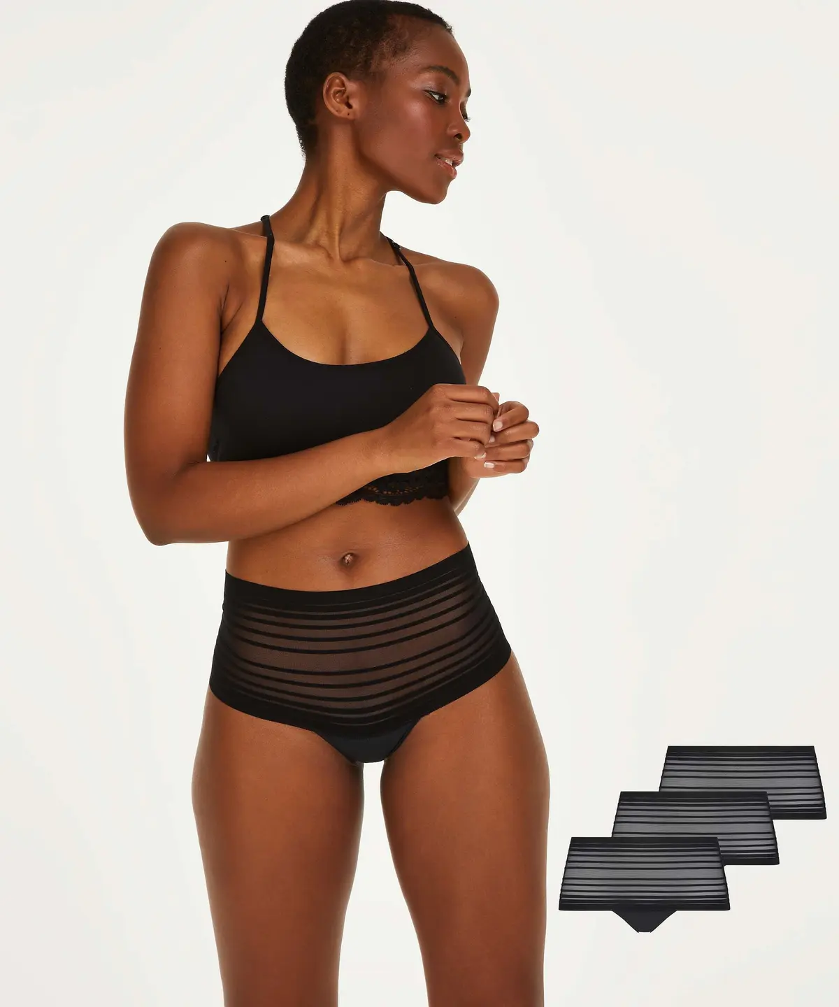 3-pack Invisible HW boxerstring - Svart