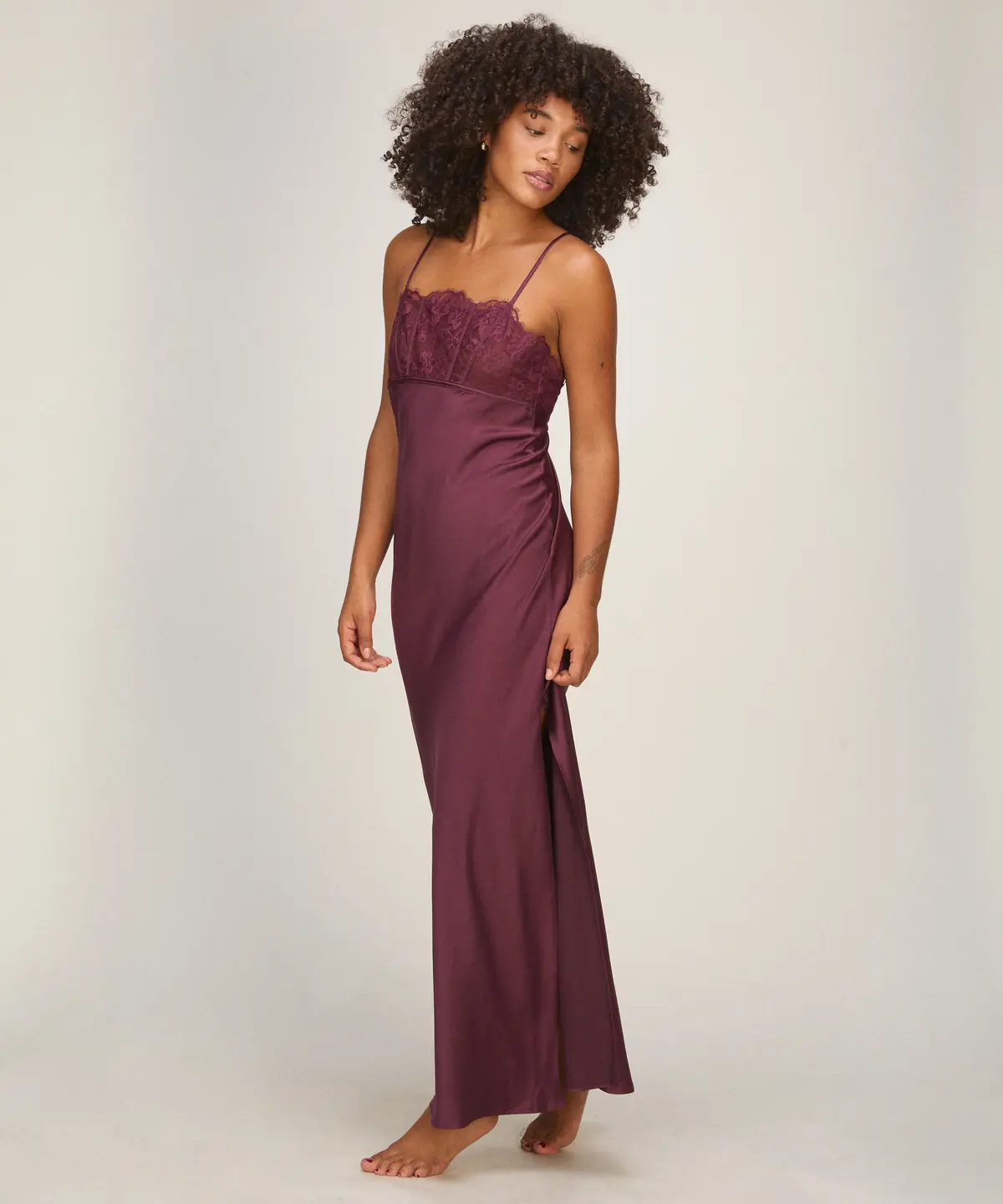 Lang Slipdress Lana - Lilla