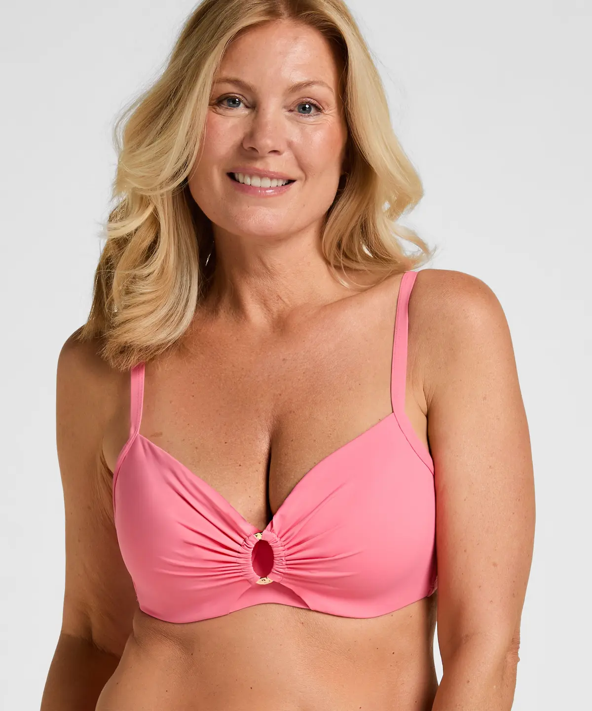 Luxe upolstret bikinitopp med spiler - Rosa