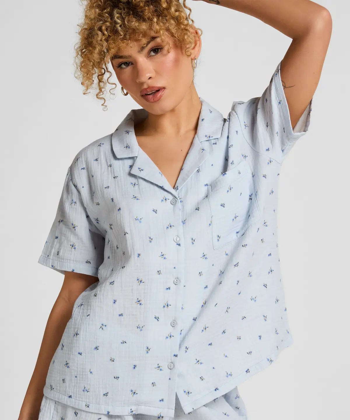Muslin-jakke - Blå