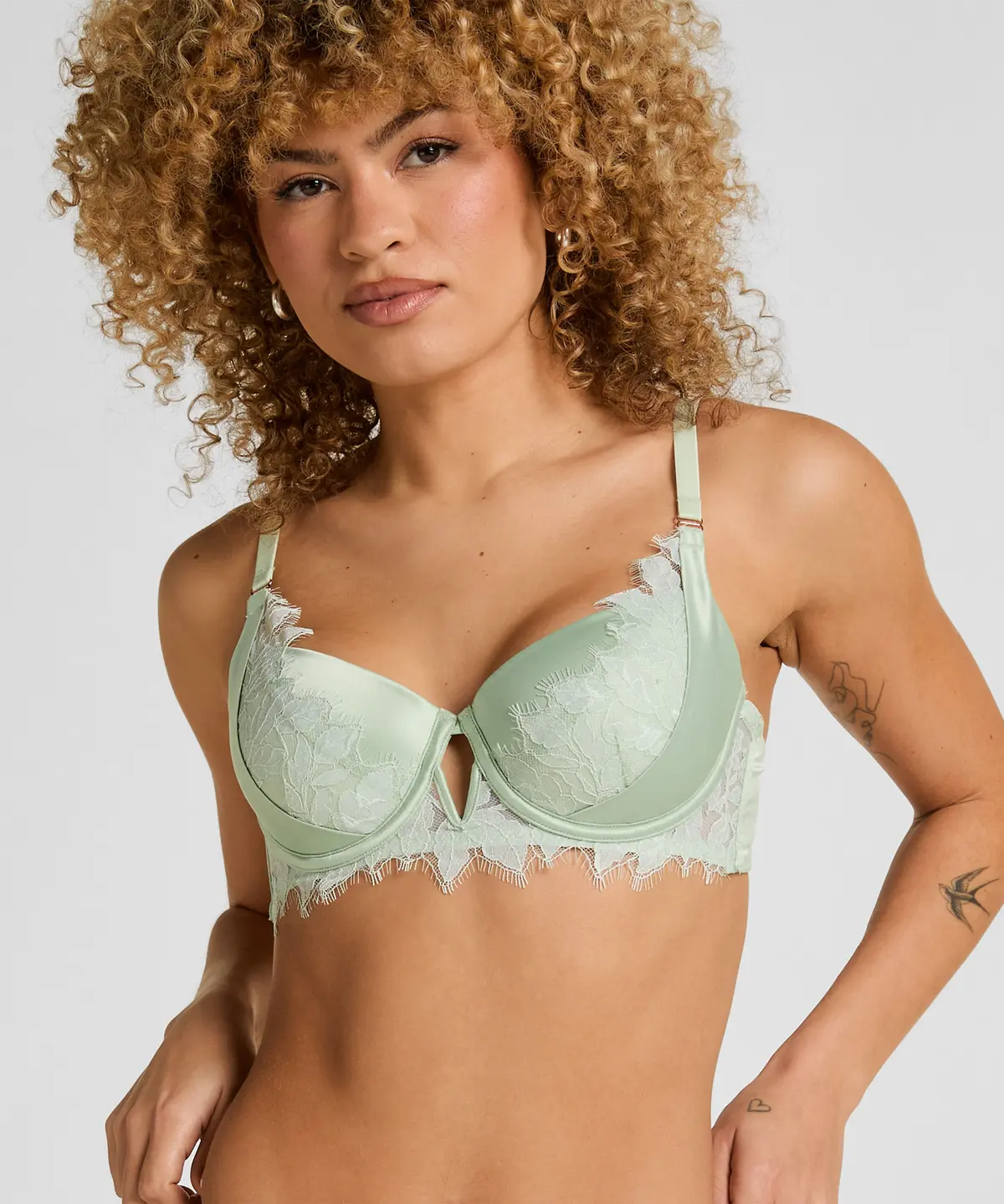 Malou Padded Bøyle-BH - Luksuriøs Blonde-BH - Grønn