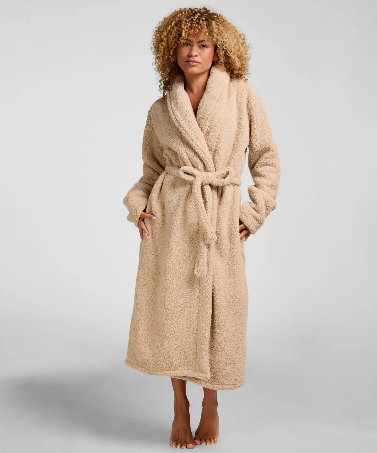Badekåpe Fleece - Beige