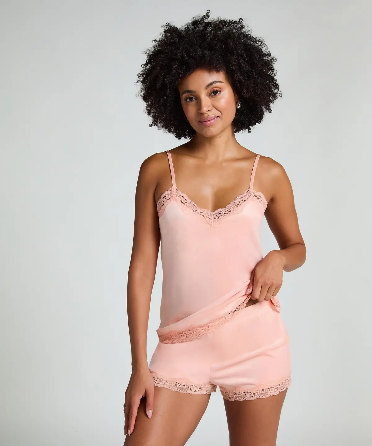 Shorts i blondevelur - Rosa