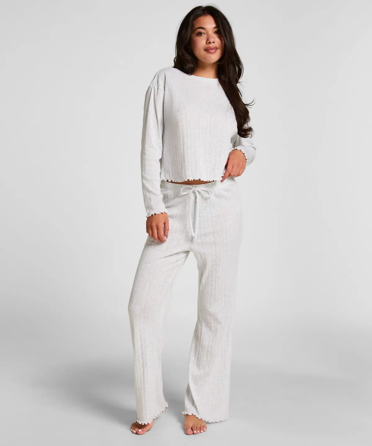 Pyjamabukser Pointelle - Beige