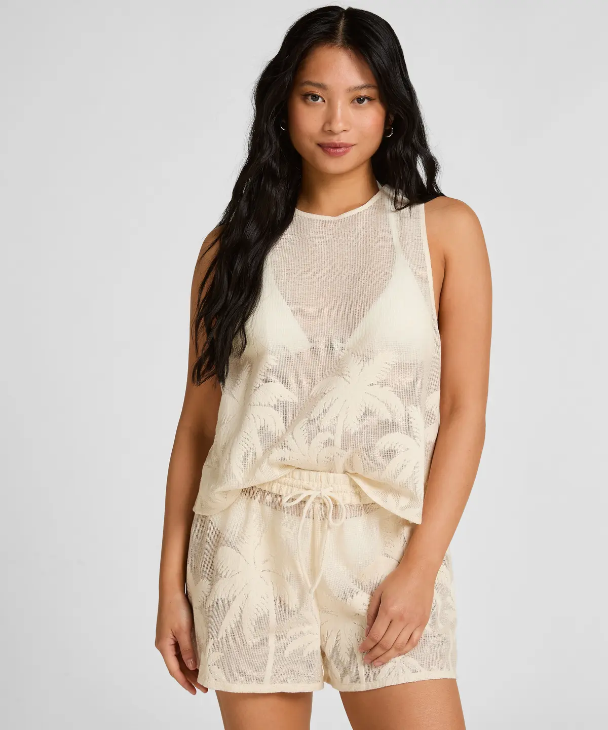 Beach Shorts Palm - Hvit