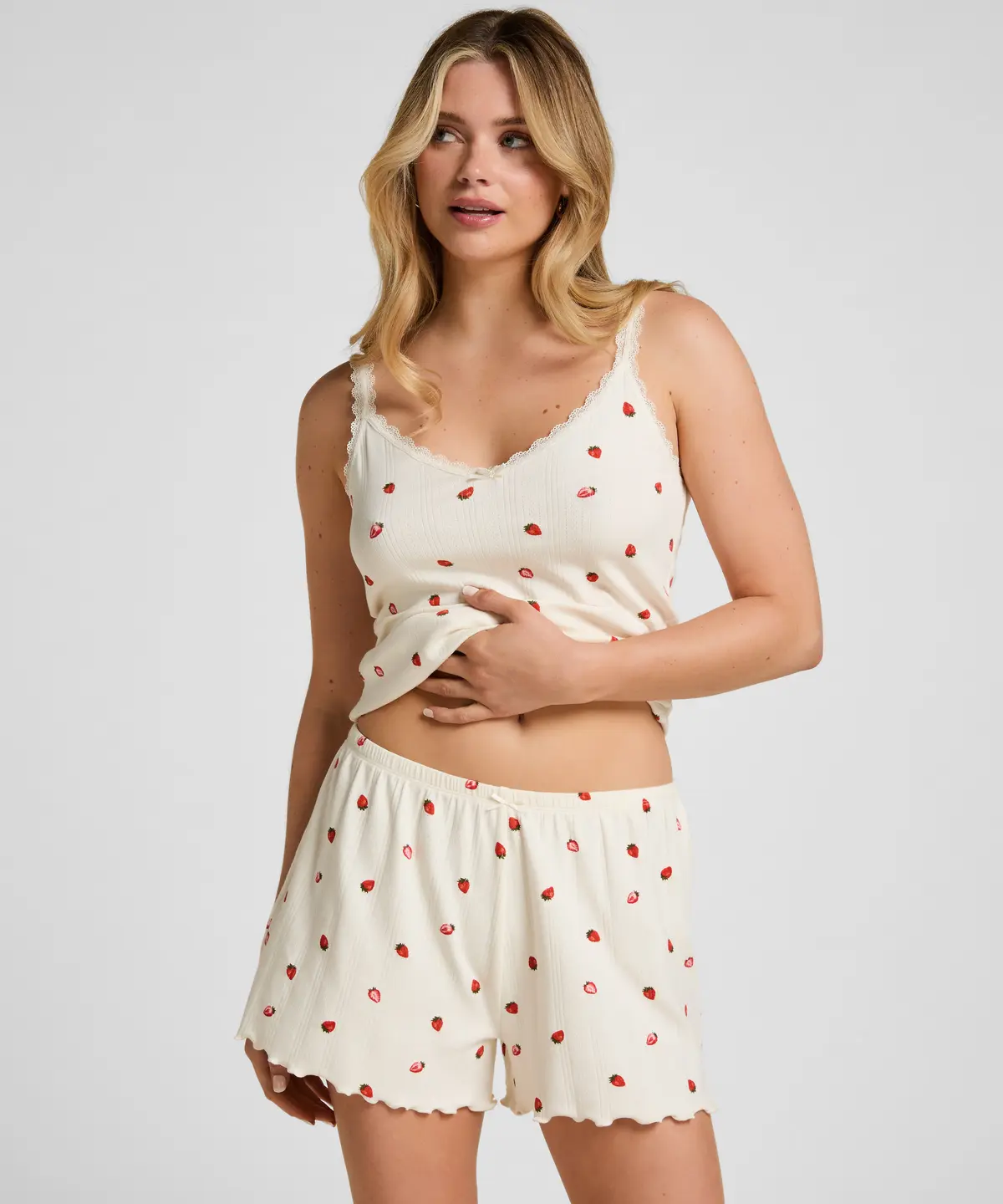 Pyjama Short Pointelle - Hvit