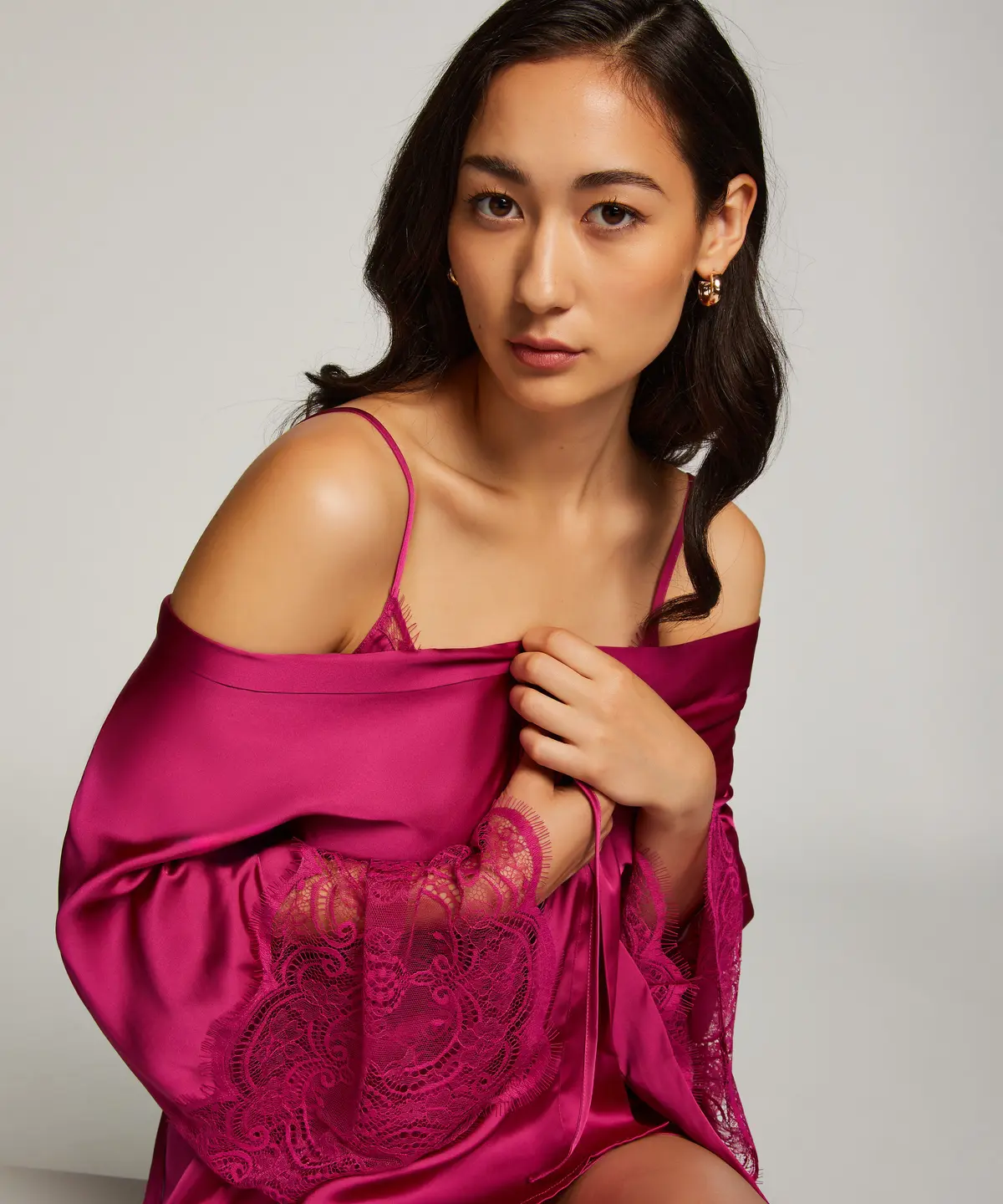 Kimono Satin - Rosa