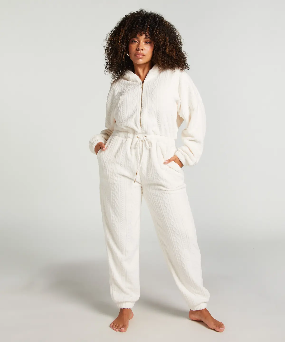 Onesie Fleece - Hvit