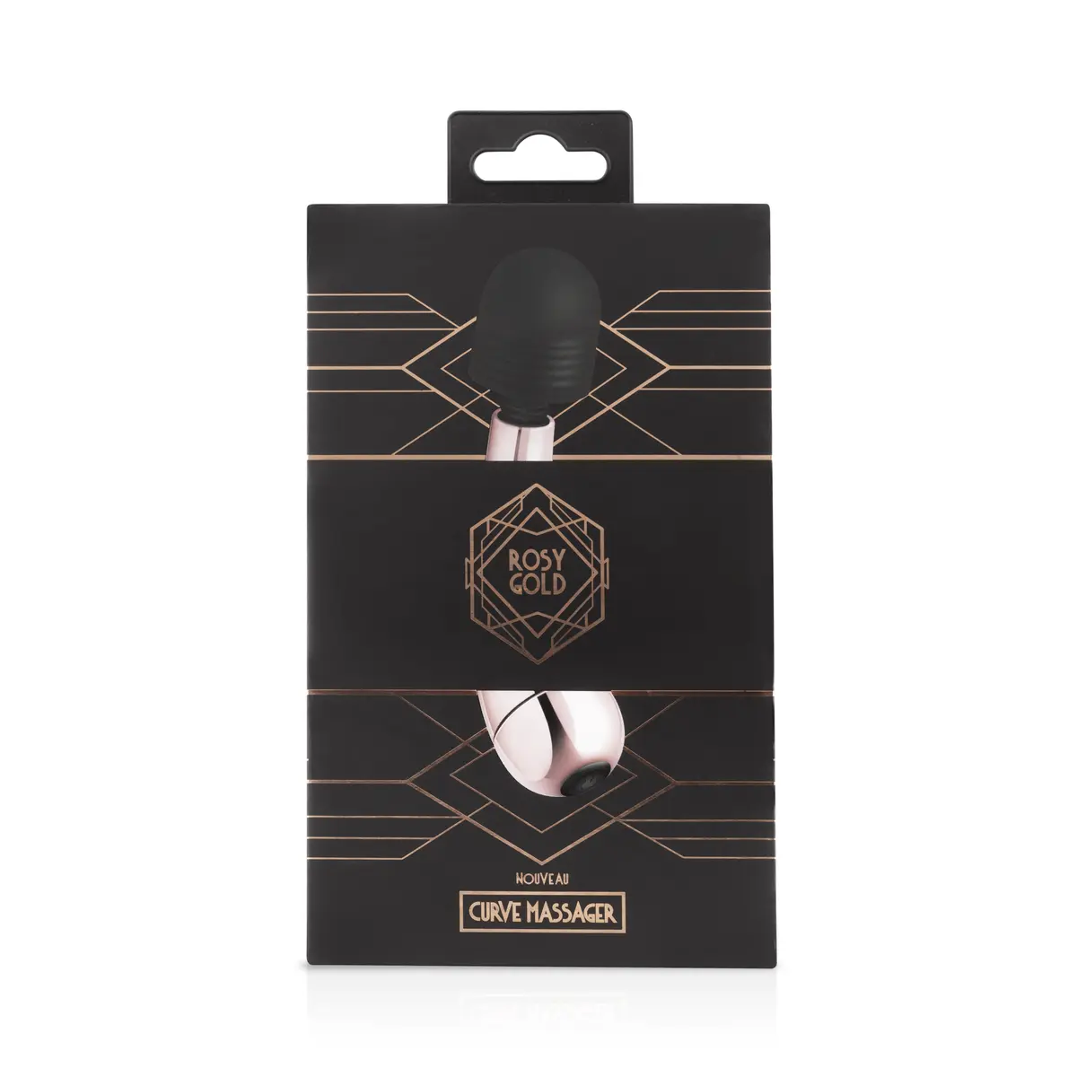 Rosy Gold Mini Curve Massager - Svart