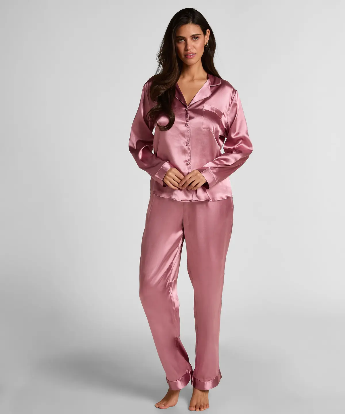 Pyjama Set Shiny Satin - Rosa